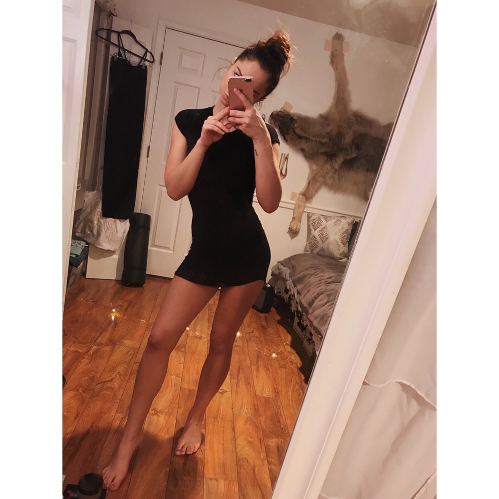 Black T-shirt dress